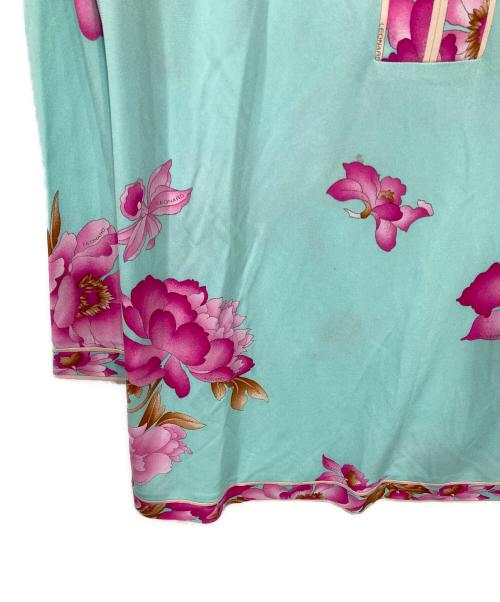 LEONARD FASHION（レオナールファッション）LEONARD FASHION (レオナールファッション) プリントチュニック ブルー サイズ:38の古着・服飾アイテム