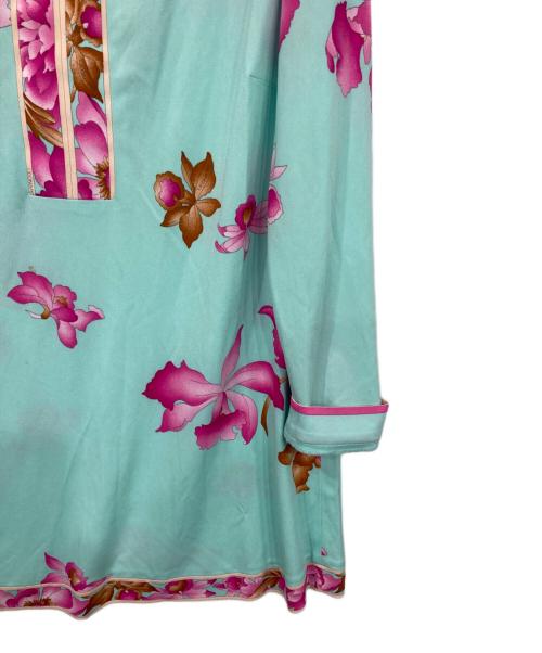 LEONARD FASHION（レオナールファッション）LEONARD FASHION (レオナールファッション) プリントチュニック ブルー サイズ:38の古着・服飾アイテム