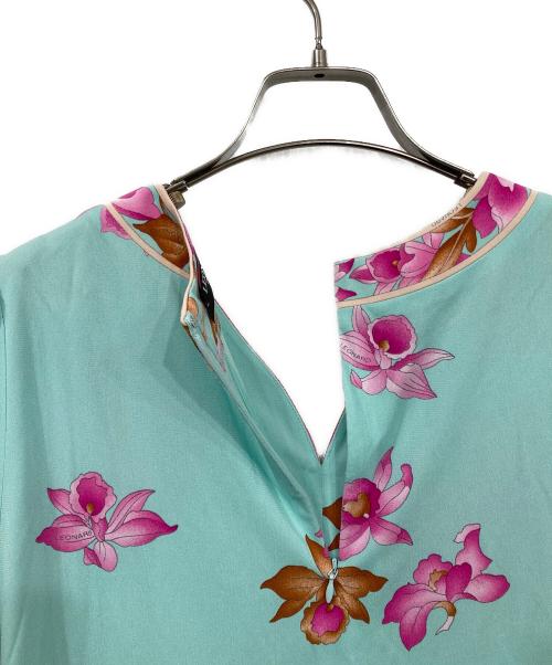 LEONARD FASHION（レオナールファッション）LEONARD FASHION (レオナールファッション) プリントチュニック ブルー サイズ:38の古着・服飾アイテム