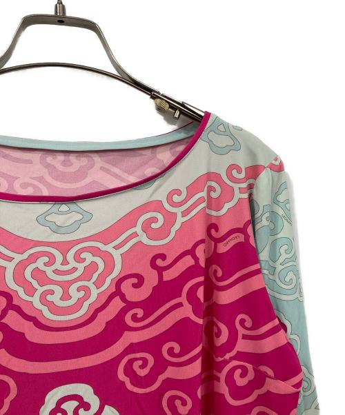 LEONARD FASHION（レオナールファッション）LEONARD FASHION (レオナールファッション) プリントカットソー ブルー サイズ:42の古着・服飾アイテム