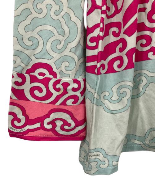 LEONARD FASHION（レオナールファッション）LEONARD FASHION (レオナールファッション) プリントカットソー ブルー サイズ:42の古着・服飾アイテム