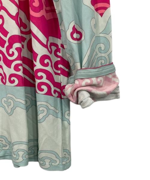 LEONARD FASHION（レオナールファッション）LEONARD FASHION (レオナールファッション) プリントカットソー ブルー サイズ:42の古着・服飾アイテム