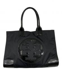 TORY BURCH（トリーバーチ）の古着「ロゴパテントトートバッグ」｜ブラック