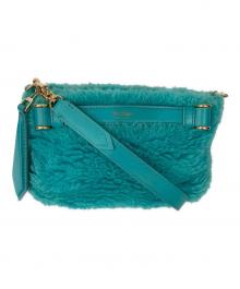 MaxMara（マックスマーラ）の古着「テディショルダーバッグ」｜ターコイズ