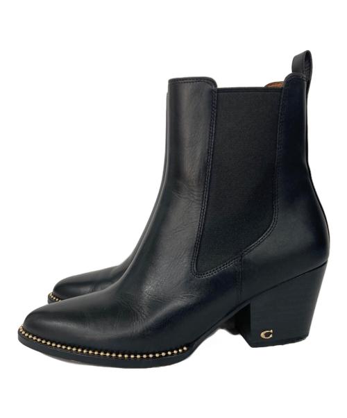 COACH（コーチ）COACH (コーチ) ピアス ブーティ ブラック サイズ:8の古着・服飾アイテム