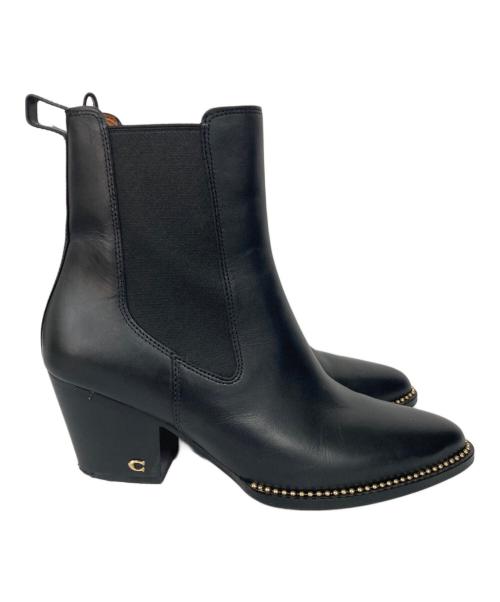 COACH（コーチ）COACH (コーチ) ピアス ブーティ ブラック サイズ:8の古着・服飾アイテム