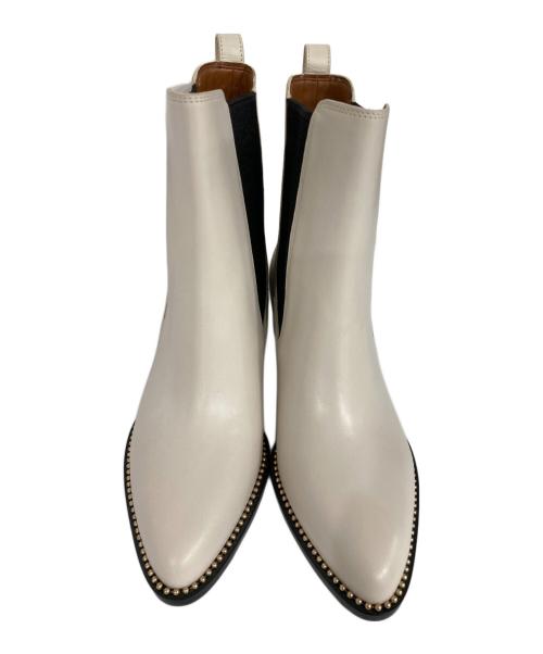 COACH（コーチ）COACH (コーチ) ピアス ブーティ ホワイト サイズ:US 8の古着・服飾アイテム