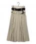 UNITED TOKYO（ユナイテッドトーキョー）の古着「Double Belted Inverted Pleats Skirt」｜ホワイト