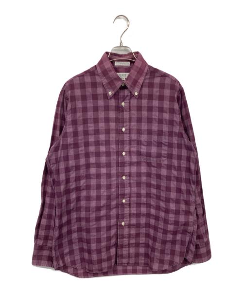 INDIVI（インディヴィ）INDIVI (インディヴィ) チェックシャツ パープル サイズ:Mの古着・服飾アイテム