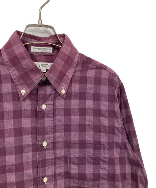 INDIVI（インディヴィ）INDIVI (インディヴィ) チェックシャツ パープル サイズ:Mの古着・服飾アイテム