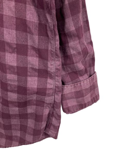 INDIVI（インディヴィ）INDIVI (インディヴィ) チェックシャツ パープル サイズ:Mの古着・服飾アイテム