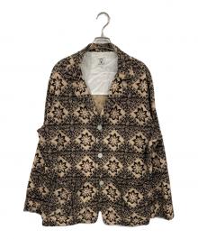 South2 West8（サウスツー ウエストエイト）の古着「総柄3Bジャケット」｜ベージュ×ブラック