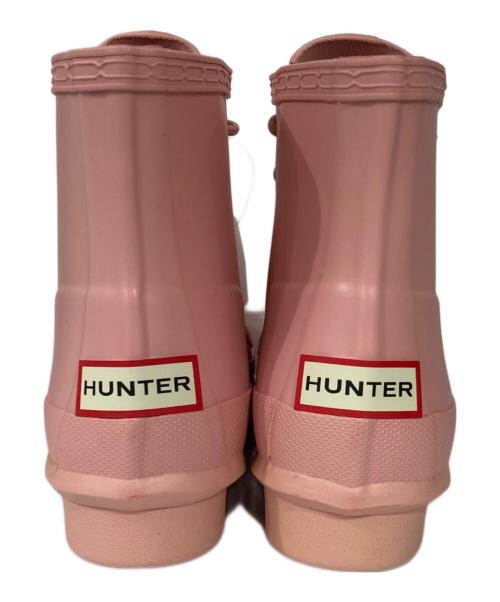 HUNTER（ハンター）HUNTER (ハンター) ORIGINAL LACE UP レインブーツ ピンク サイズ:UK4の古着・服飾アイテム