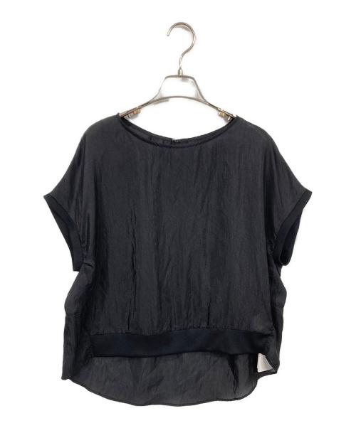 NOLLEY'S（ノーリーズ）NOLLEY'S (ノーリーズ) シアーヴィンテージTブラウス ブラック サイズ:38 未使用品の古着・服飾アイテム