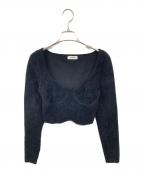 Sandroサンドロ）の古着「ニットクロップドトップス」｜ブラック