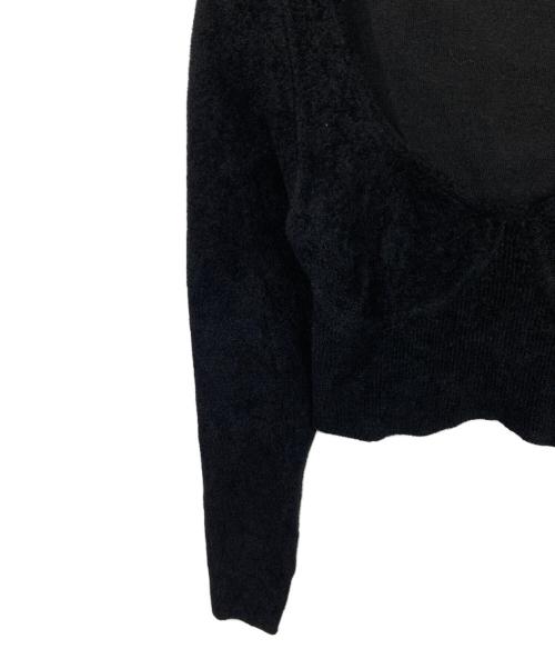 Sandro（サンドロ）Sandro (サンドロ) ニットクロップドトップス ブラック サイズ:表記無しの古着・服飾アイテム