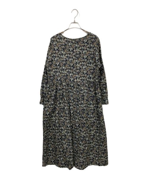 BEARDSLEY（ビアズリー）BEARDSLEY (ビアズリー) サラサプリントワンピース ブラック サイズ:Fの古着・服飾アイテム