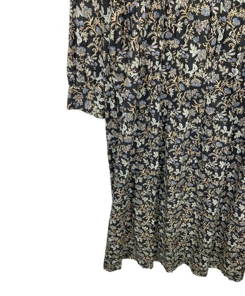 BEARDSLEY（ビアズリー）BEARDSLEY (ビアズリー) サラサプリントワンピース ブラック サイズ:Fの古着・服飾アイテム