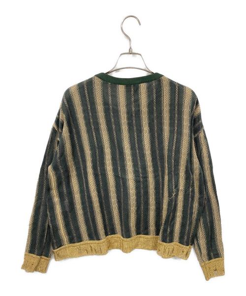 Acne studios（アクネ ストゥディオズ）Acne studios (アクネ ストゥディオズ) ストライプニット グリーン サイズ:表記無しの古着・服飾アイテム