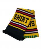 COMME des GARCONS SHIRTコムデギャルソンシャツ）の古着「knitted jacquard acrylic football scarves」｜ブラック×イエロー