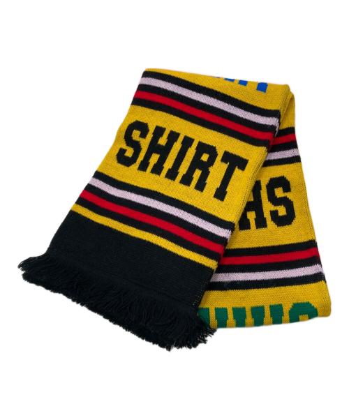 COMME des GARCONS SHIRT（コムデギャルソンシャツ）COMME des GARCONS SHIRT (コムデギャルソンシャツ) knitted jacquard acrylic football scarves ブラック×イエローの古着・服飾アイテム