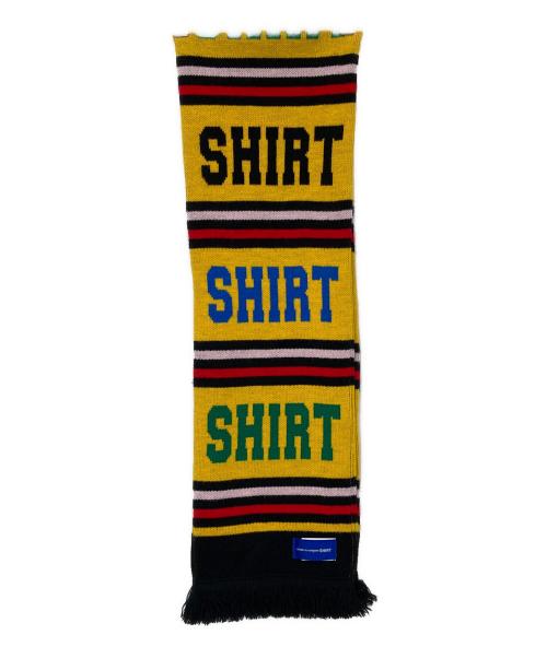 COMME des GARCONS SHIRT（コムデギャルソンシャツ）COMME des GARCONS SHIRT (コムデギャルソンシャツ) knitted jacquard acrylic football scarves ブラック×イエローの古着・服飾アイテム
