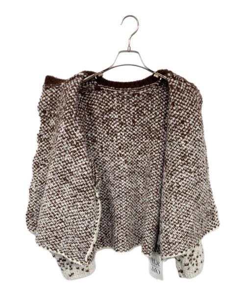 ANDREA&Co.（アンドレアアンドコー）ANDREA&Co. (アンドレアアンドコー) カーディガン ブラウン×ホワイト サイズ:F 未使用品の古着・服飾アイテム