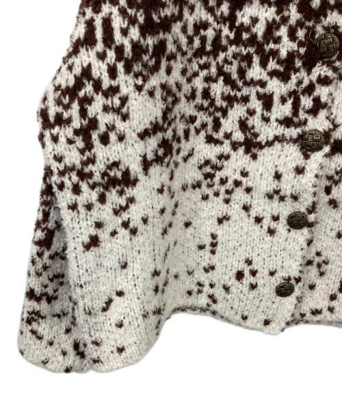 ANDREA&Co.（アンドレアアンドコー）ANDREA&Co. (アンドレアアンドコー) カーディガン ブラウン×ホワイト サイズ:F 未使用品の古着・服飾アイテム