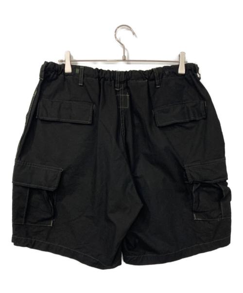 oddment（オッドメント）oddment (オッドメント) ステッチカーゴハーフパンツ ブラック サイズ:XLの古着・服飾アイテム