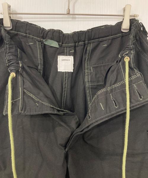 oddment（オッドメント）oddment (オッドメント) ステッチカーゴハーフパンツ ブラック サイズ:XLの古着・服飾アイテム