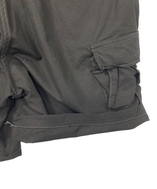 oddment（オッドメント）oddment (オッドメント) ステッチカーゴハーフパンツ ブラック サイズ:XLの古着・服飾アイテム
