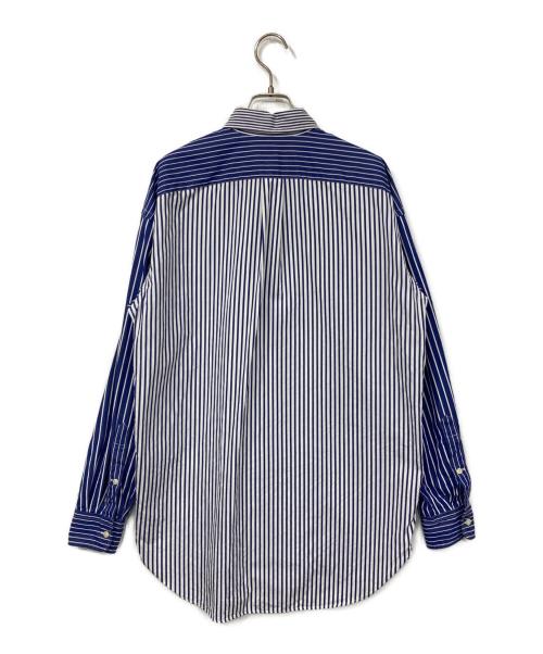 POLO RALPH LAUREN（ポロ・ラルフローレン）POLO RALPH LAUREN (ポロ・ラルフローレン) 切替ストライプシャツ ブルー×ホワイト サイズ:Mの古着・服飾アイテム