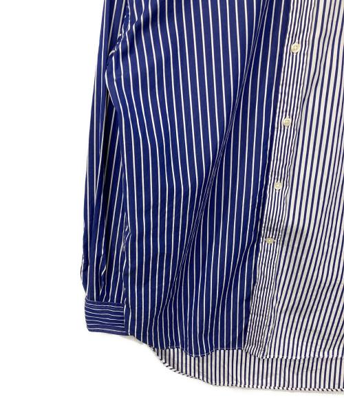POLO RALPH LAUREN（ポロ・ラルフローレン）POLO RALPH LAUREN (ポロ・ラルフローレン) 切替ストライプシャツ ブルー×ホワイト サイズ:Mの古着・服飾アイテム