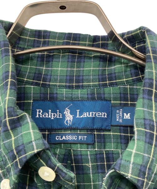 RALPH LAUREN（ラルフローレン）RALPH LAUREN (ラルフローレン) CLASSIC FIT チェックシャツ グリーン サイズ:Mの古着・服飾アイテム