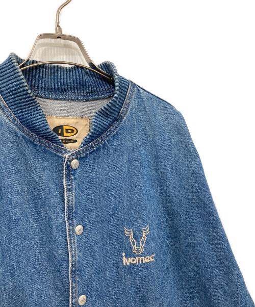ID WEAR（アイディー ウェア）iD WEAR (アイディー ウェア) デニムスタジャン インディゴ×ベージュ サイズ:Lの古着・服飾アイテム