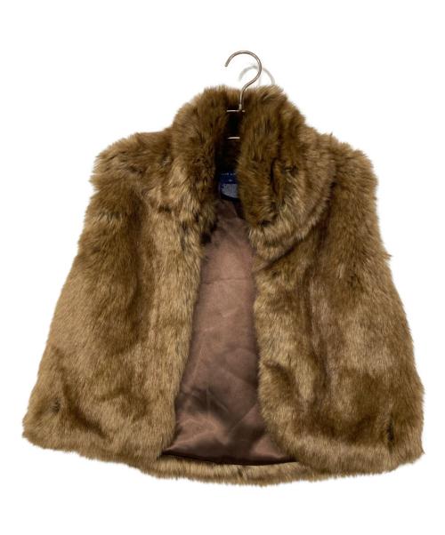 RALPH LAUREN（ラルフローレン）RALPH LAUREN (ラルフローレン) フェイクファージレ ブラウン サイズ:XLの古着・服飾アイテム