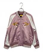 DISNEYディズニー）の古着「刺繍スカジャン」｜ピンク