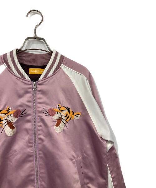 DISNEY（ディズニー）Disney (ディズニー) 刺繍スカジャン ピンク サイズ:Sの古着・服飾アイテム