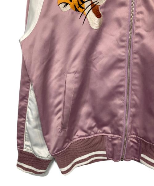 DISNEY（ディズニー）Disney (ディズニー) 刺繍スカジャン ピンク サイズ:Sの古着・服飾アイテム