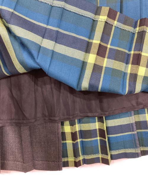 O'NEIL OF DUBLIN（オニールオブダブリン）O'NEIL OF DUBLIN (オニールオブダブリン) UNITED ARROWS (ユナイテッドアローズ) 別注Patch80 プリーツスカート グリーン サイズ:38の古着・服飾アイテム