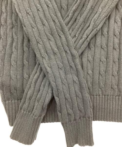 POLO RALPH LAUREN（ポロ・ラルフローレン）POLO RALPH LAUREN (ポロ・ラルフローレン) Vネックケーブルニット ブラック サイズ:Lの古着・服飾アイテム