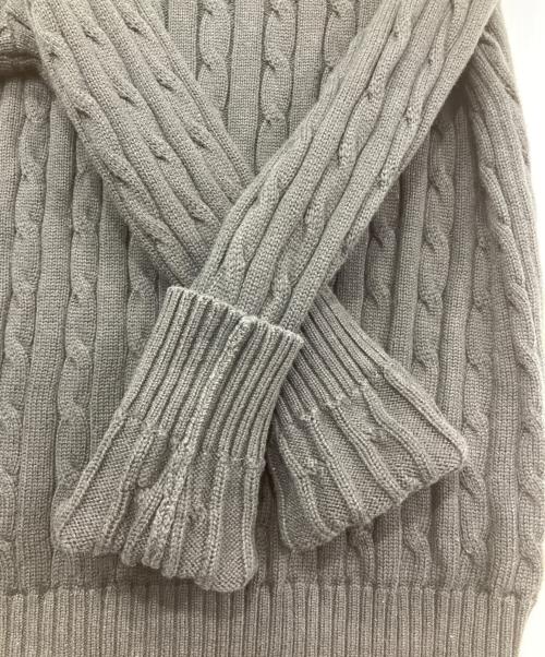 POLO RALPH LAUREN（ポロ・ラルフローレン）POLO RALPH LAUREN (ポロ・ラルフローレン) Vネックケーブルニット ブラック サイズ:Lの古着・服飾アイテム