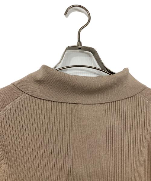 FRAY ID（フレイ アイディー）FRAY ID (フレイ アイディー) サテンフレアポロワンピース ベージュ サイズ:Ｆの古着・服飾アイテム