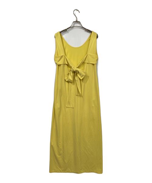 08sircus（ゼロエイトサーカス）08sircus (ゼロエイトサーカス) バックリボンワンピース イエローの古着・服飾アイテム