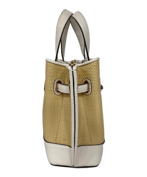MICHAEL KORS（マイケル・コース）MICHAEL KORS (マイケル・コース) 2WAYショルダーバッグ ベージュ×ホワイトの古着・服飾アイテム