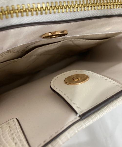 MICHAEL KORS（マイケル・コース）MICHAEL KORS (マイケル・コース) 2WAYショルダーバッグ ベージュ×ホワイトの古着・服飾アイテム