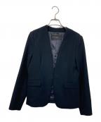 NOLLEY'Sノーリーズ）の古着「ダブルクロスノーカラージャケット」｜ネイビー