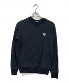 maison kitsuneメゾンキツネ）の古着「フォックスワッペンラグランスウェット」｜ブラック