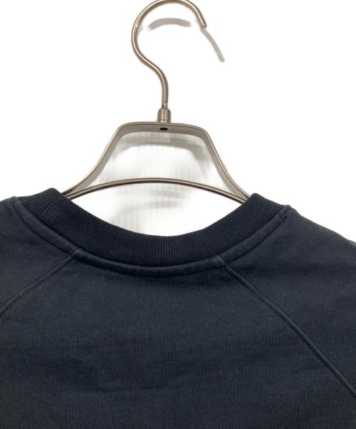 maison kitsune（メゾンキツネ）MAISON KITSUNE (メゾンキツネ) フォックスワッペンラグランスウェット ブラック サイズ:xxsの古着・服飾アイテム