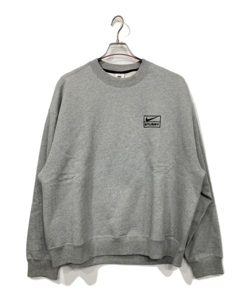 NIKE（ナイキ）NIKE (ナイキ) stussy (ステューシー) FLEECE CREW グレー サイズ:Lの古着・服飾アイテム